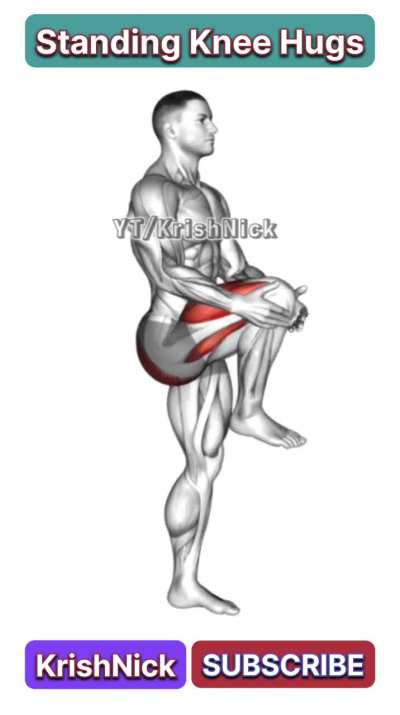 Standing Knee Hugs Stretch for Flexibility &amp;amp; Balance