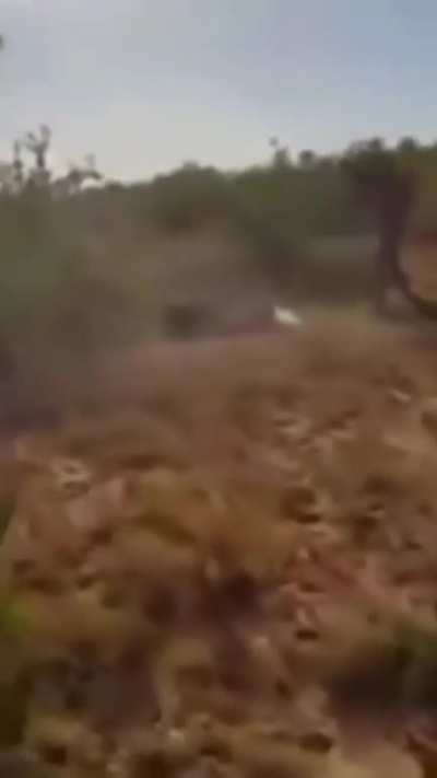 Egyptian soldiers engage in close combat and kill an isis fighter.