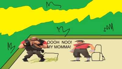 Heavy and scout are kids