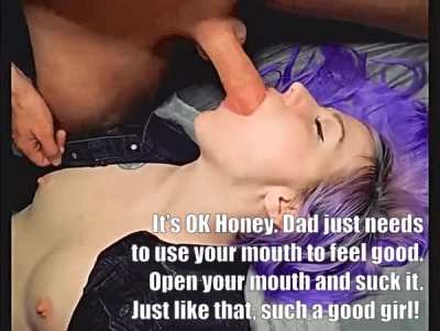 Daughter lessons: Dad just needs to use your mouth to feel good&hellip;just like that, such a good girl!