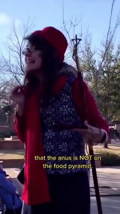 Woman protests for what she believes in but doesn't realize what she is saying