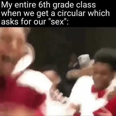 I remember once writing "No thanks" in the blank in 7th grade