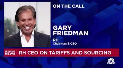 CEO of Restoration Hardware freaks out while Trump announces his tariffs in the middle of the earnings call: 