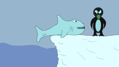 Pengy &amp;amp; Sharky - two friends share a holiday