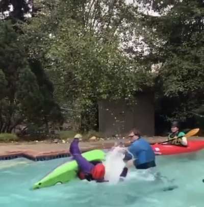 We&rsquo;ll be safe since we&rsquo;re practicing in the pool, they say. Oh wait, HELP!!!