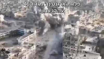 IDF blowing up the Martyrs&rsquo; Monument in Rafah, with an unusual shockwave