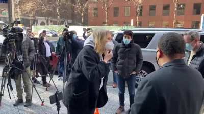 MAGA lady yells at Chuck Schumer & says the right-wing terrorists made her 