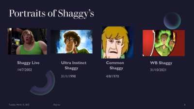 Video Presentation of what our researchers have discovered on various Shaggy's across the multiverse.