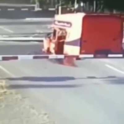 Never cross when the barrier is down...