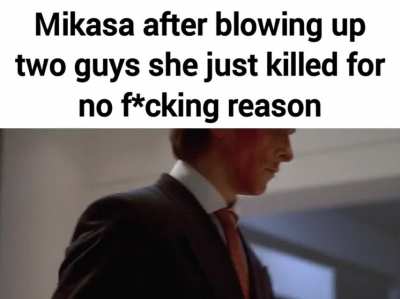 She may as well have pulled out and lit a cigar to make the scene more 'badass'