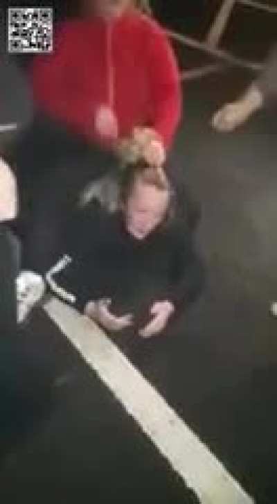 "how can I fight? she is sitting on me!"