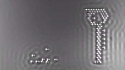 A Boy And His Atom: The World&rsquo;s Smallest Movie. This was made using only a few thousand atoms, they used a scanning tunneling microscope that zoomed in 100 million times to take pictures and make it into a stop motion.