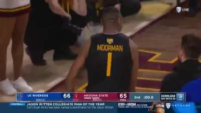 UC Riverside upsets Arizona State 66&ndash;65 in Tempe, Arizona after a miracle heave from halfcourt