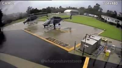 Pasadena PD helicopter rotors collide (unknown date)