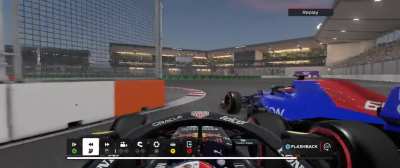 Is this a "racing incident" on first lap, or am I in trouble? I'm blue/red car on pole, VER gets obliterated by wall.