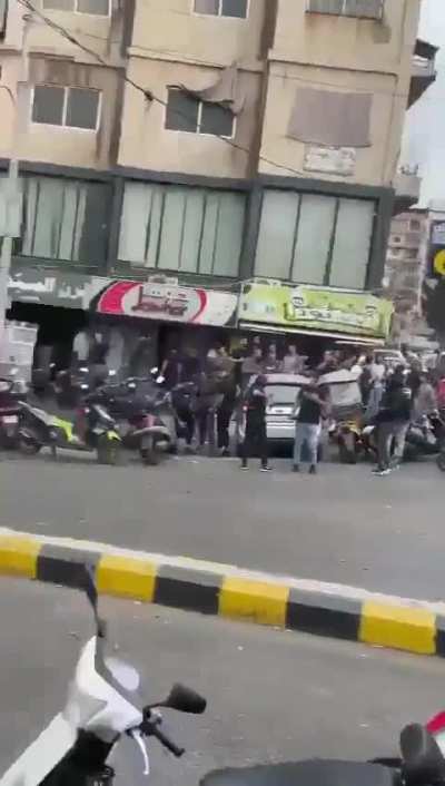 Bullets falling everywhere in dahye as hezbollah militants celebrate yesterday&rsquo;s attack in kahale.