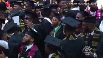 This billionaire announcing to a graduating class that he's taking care of all their student debt