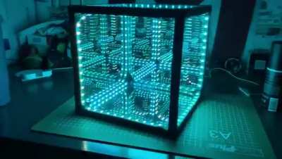 Gorgeous infinity cube’s endless depths