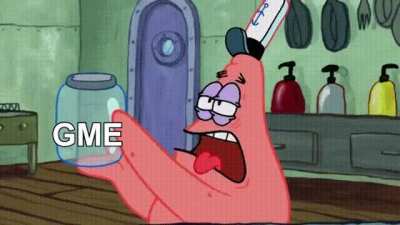 Diamond Hands Spongebob teaches Paper Hands Patrick to hold GME 💎🙌