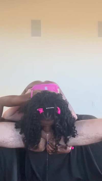 me fucking my own head on a big white dick