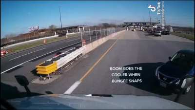 Just going to casually drive in front of a semi to dodge tolls
