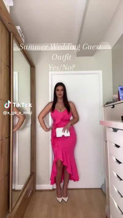 Do you think @x_ge_x_mini’s dress is appropriate for a wedding guest?