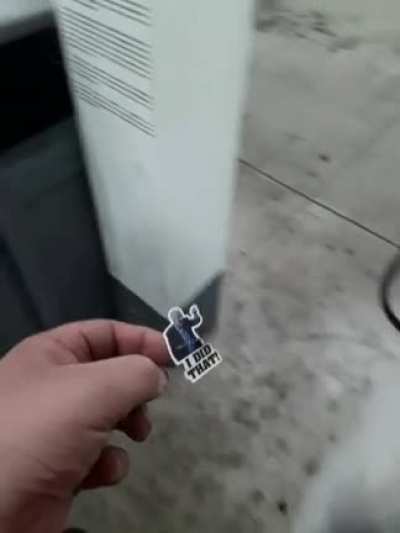 How to properly apply a Biden sticker