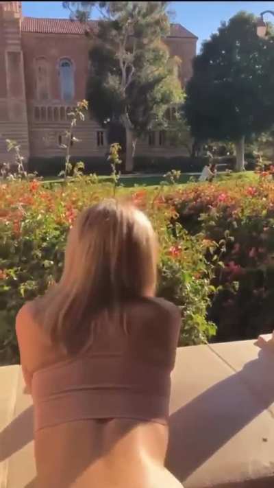 Imagine you saw me on campus bent over like this&hellip; are you fucking me or calling campus security on me