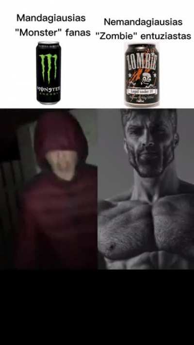 "Zombie" energetinis gėrimas legalus žemiau 18 metų žmonėm yra tikrai labai puikus 😳😳😳😳😳🥴🥴🥴🥴