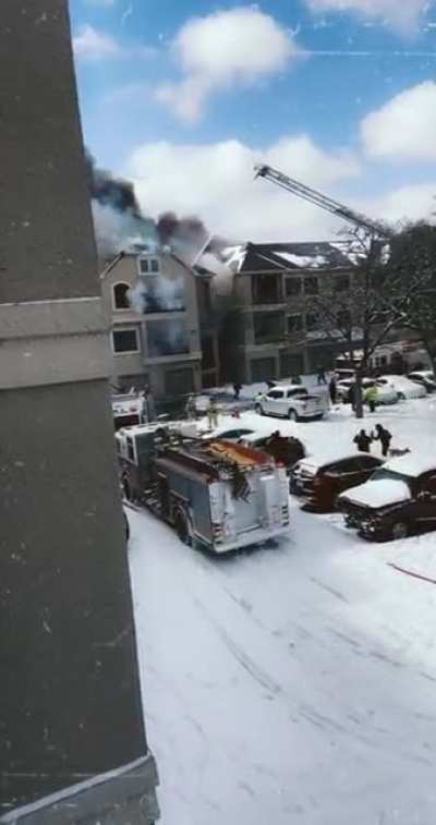 Austin Texas: my neighbor&rsquo;s apartment is on fire, we haven&rsquo;t had power in 3 days and now some buildings are flooding.