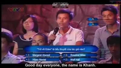 Tough Question in Vietnam's "Who wants to be a millionaire"