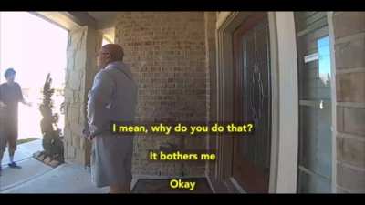 Homeowner notices dog owner doesn’t pick up his dog poop when he goes out for walks and honks at him every day out in public. The dog owner comes to the homeowners house to confront him and ask why. The homeowner in his pettiness makes the situation worse