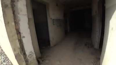 Exploring an abandoned building.