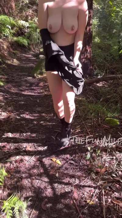 Do you even wear a top while hiking [f]