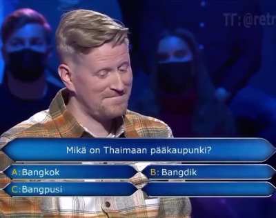 Average Finnish quiz question