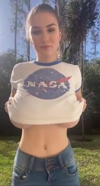 Huge tits. NASA is code for Needs A Strong Assfucking.