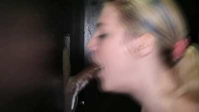 Gloryhole slut earns a load
