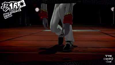 Akechi has exagerated swagger