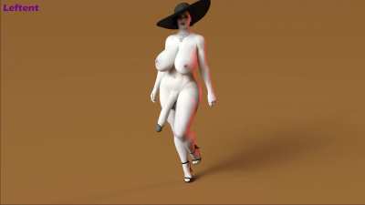 Lady Futa Dimitrescu Animation By twitter.com/Leftent77