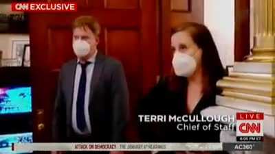 Jan 6th footage of Nancy Pelosi: "If [Trump] comes up here, I'm going to punch him out. And I'm gonna go to jail