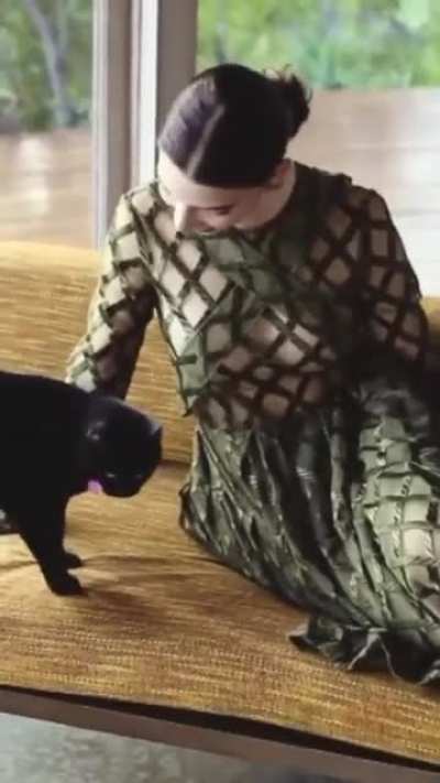 Anya and a cat