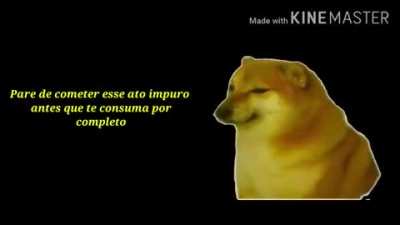 A punheta limpa o corpo e a poesia limpa a alma, pare com esse ato herege, meu amigo 😥