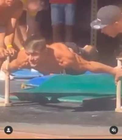 man defies gravity