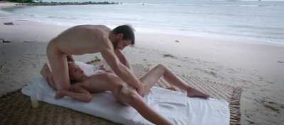 Sex on beach. Here she lets him lick her ass hole and finger fuck her and give her many orgasms.