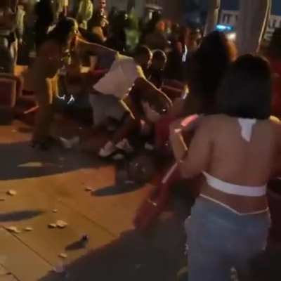 Man gets slept into the pool then a brawl breaks out at W Hollywood Hotel