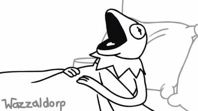 Kermit peed the sheets