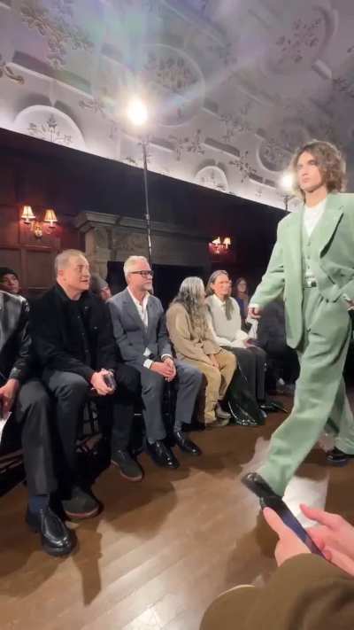 Brendan Fraser attended the New York Fashion Week to support his 20 year old son Holden walk the runway