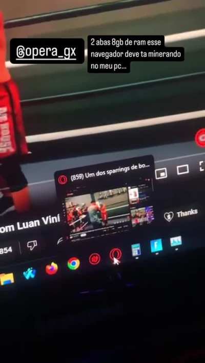 Opera GX melhor navegador KKKKKKK 2 abas abertas 8gb de ram! T&atilde;o minerando cripto no pc de voc&ecirc;s e voc&ecirc;s nem sabem! 