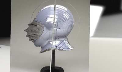 Work in progress - Maximilian-style close helmet CAD model