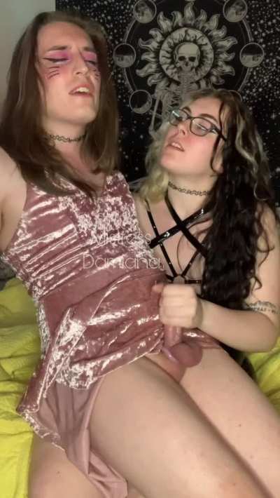 Conditioning my subby little slut to get so excited about dick has culminated into an obsession. This cock whore cums merely at the thought of swallowing cock.